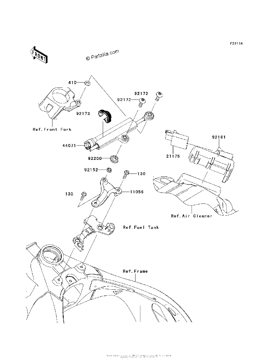 Diagrama de STEERING DAMPER KDF KEF