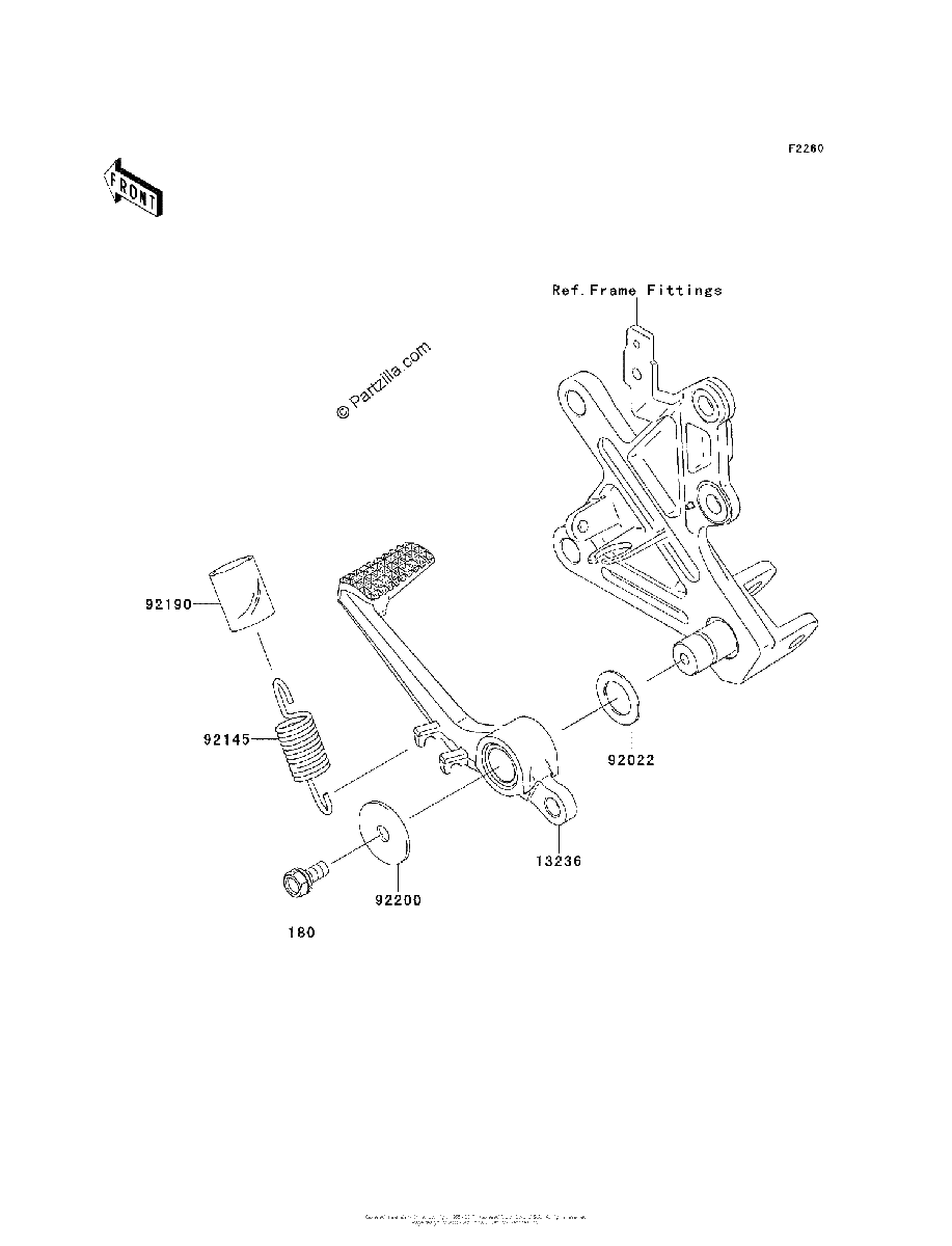 Diagrama de BRAKE PEDAL TORQUE LINK