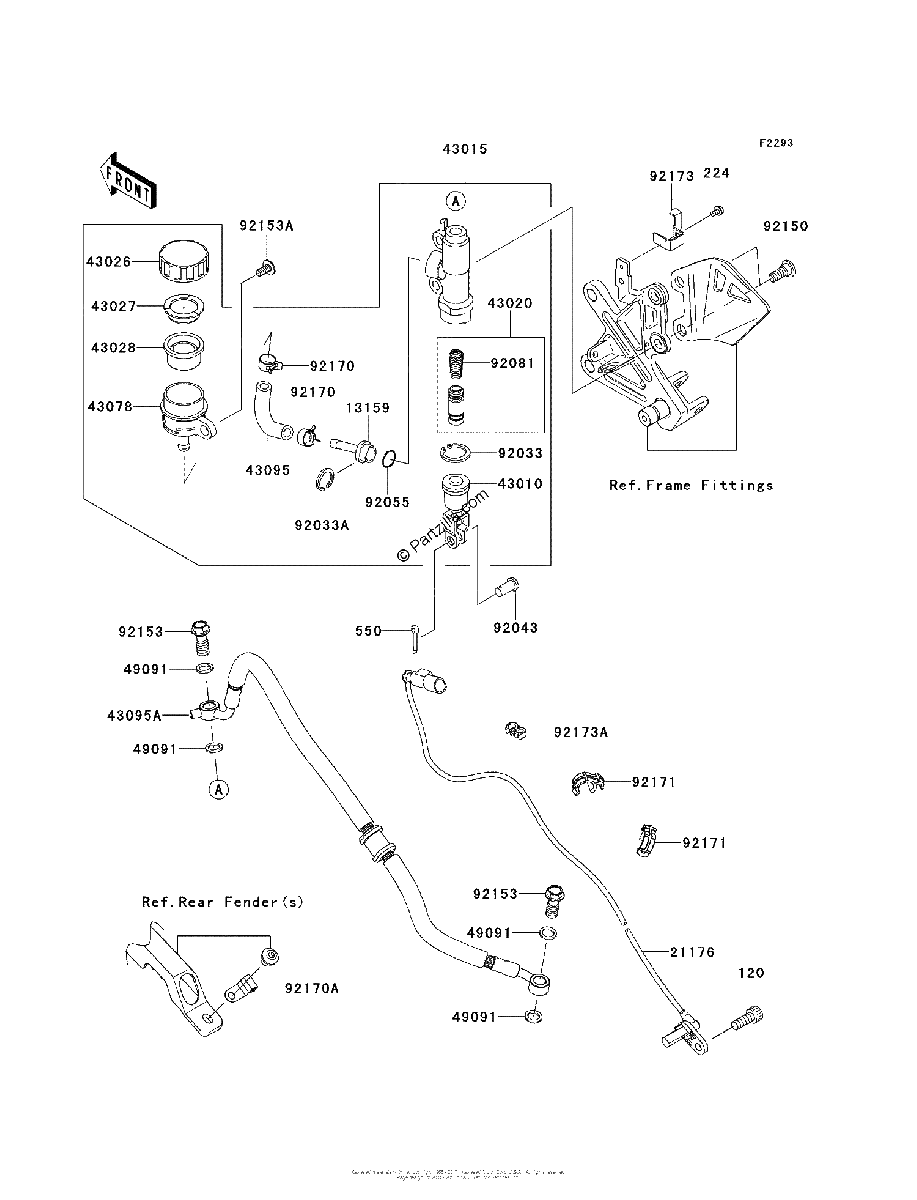 Diagrama de REAR MASTER CYLINDER