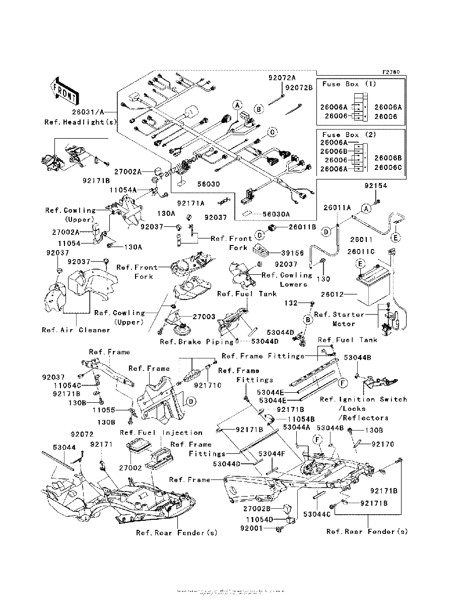 Diagrama de CHASSIS ELECTRICAL EQUIPMENT