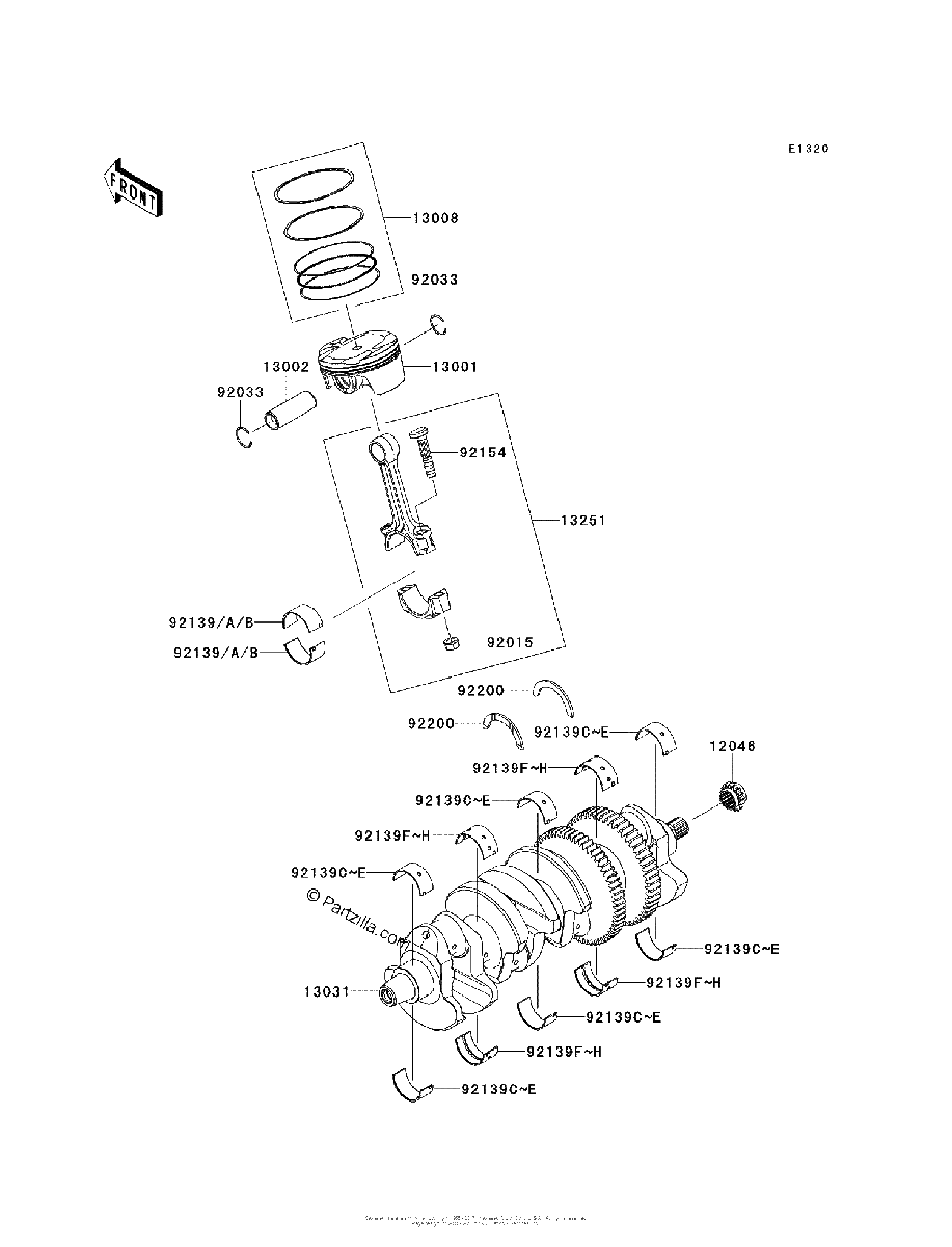Diagrama de CRANKSHAFT PISTON S