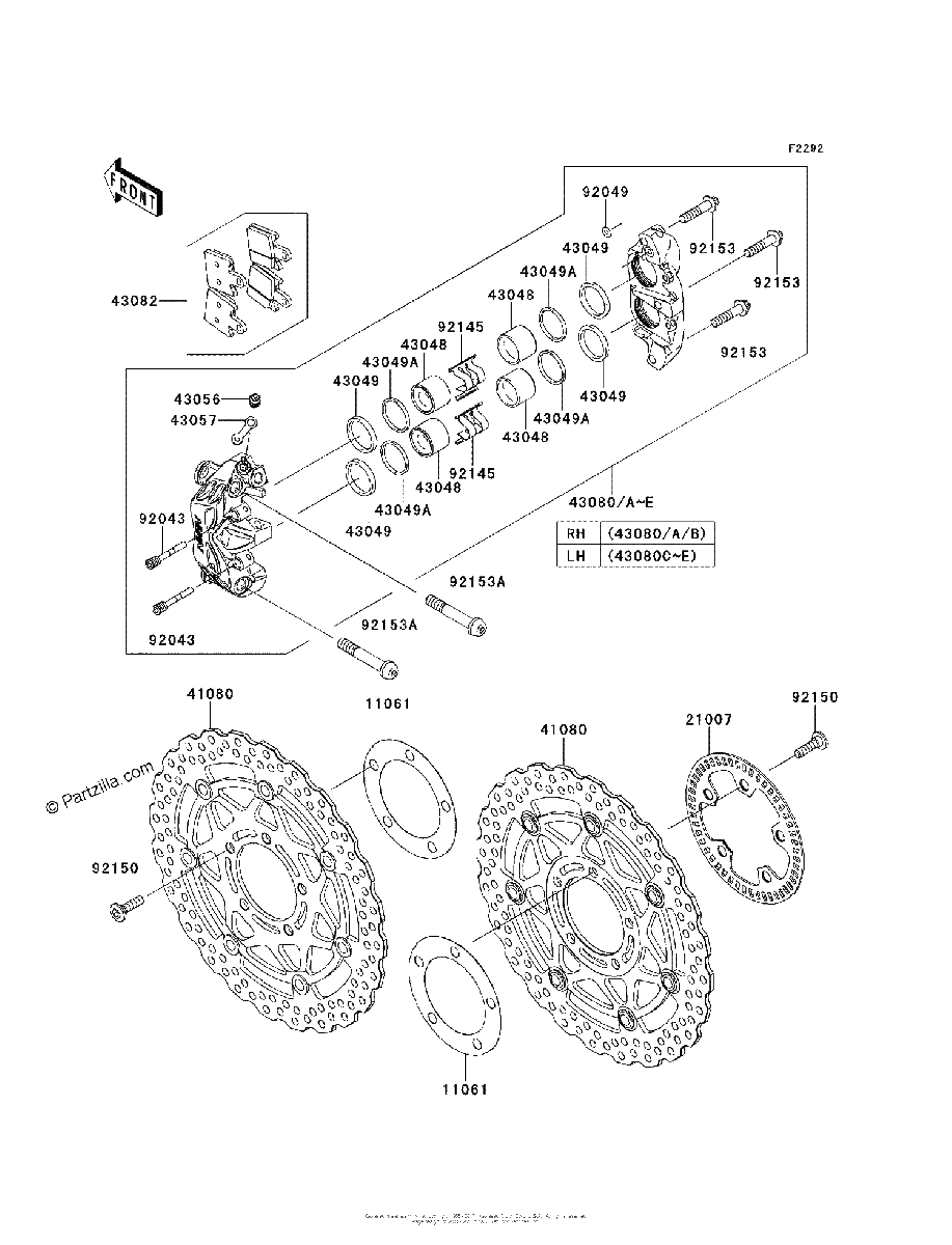 Diagrama de FRONT BRAKE