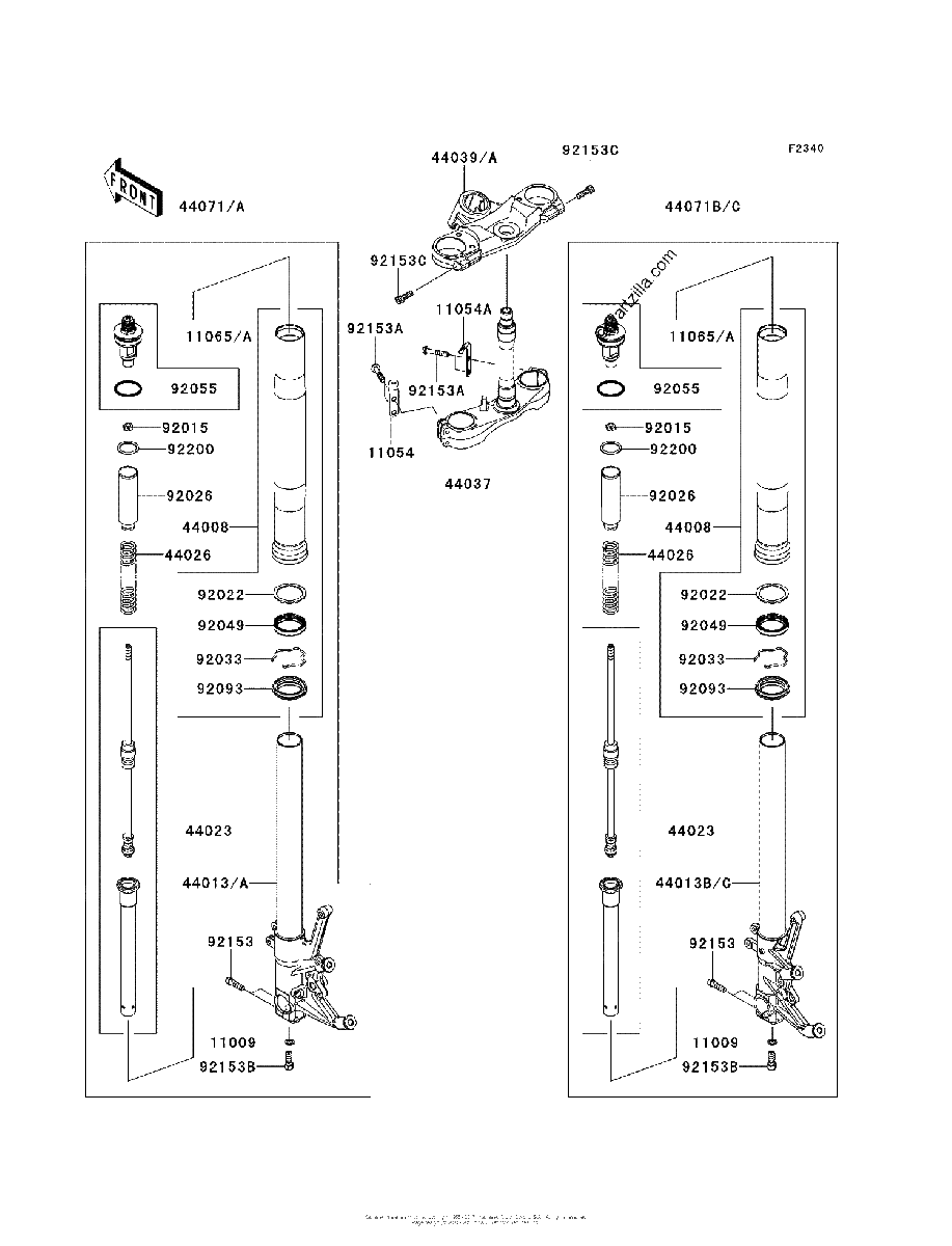 Diagrama de FRONT FORK