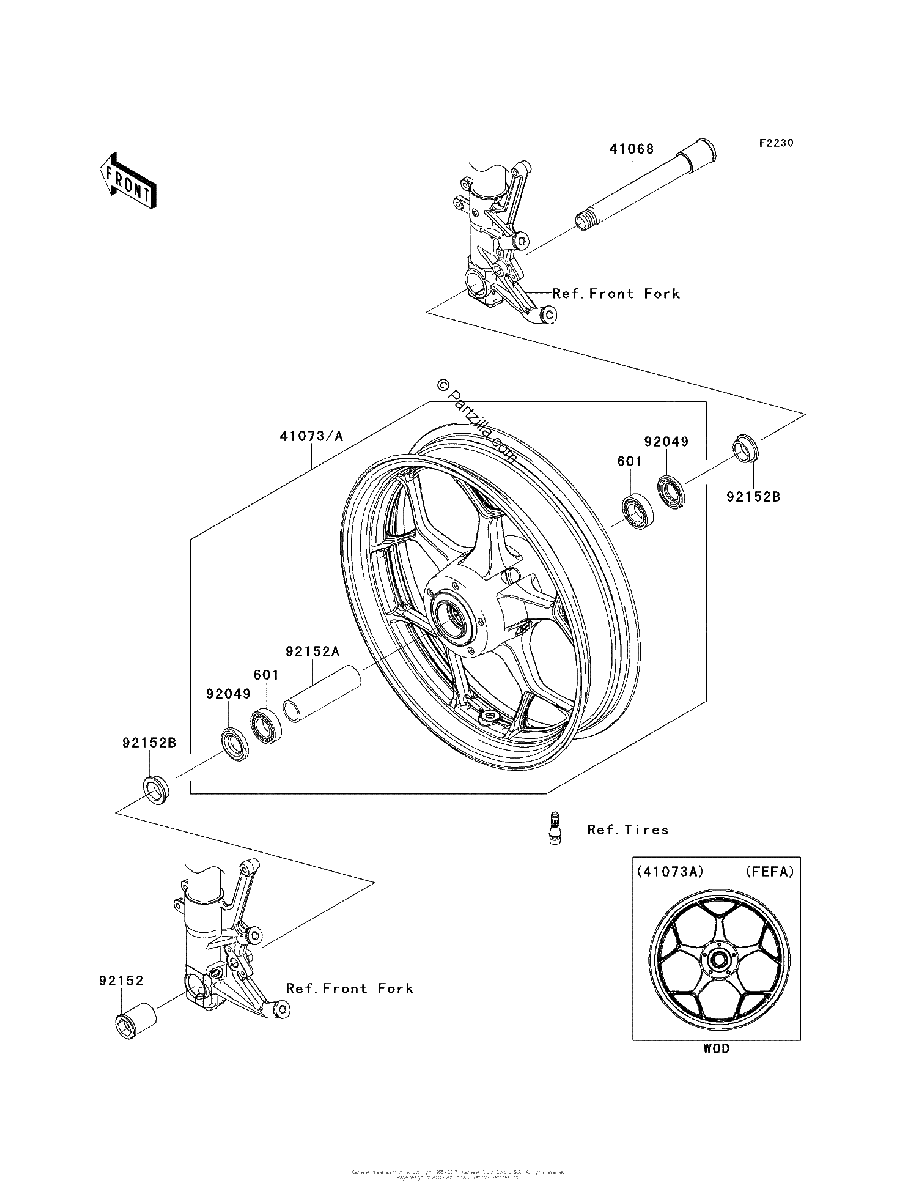 Diagrama de FRONT WHEEL