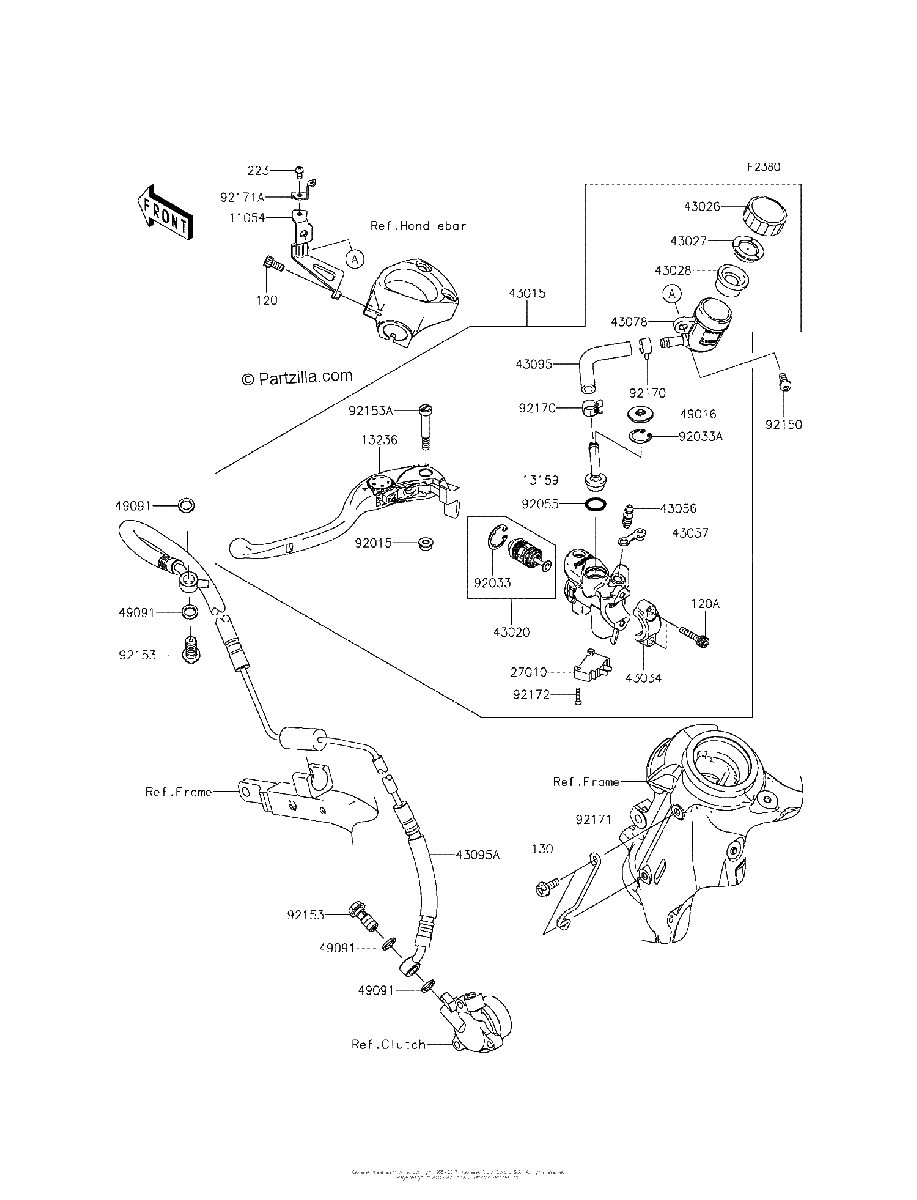 Diagrama de CLUTCH MASTER CYLINDER
