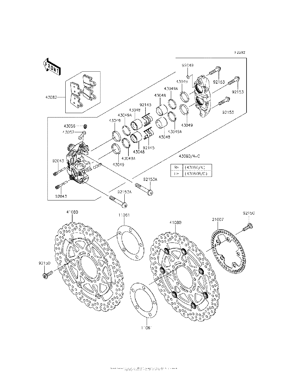 Diagrama de FRONT BRAKE