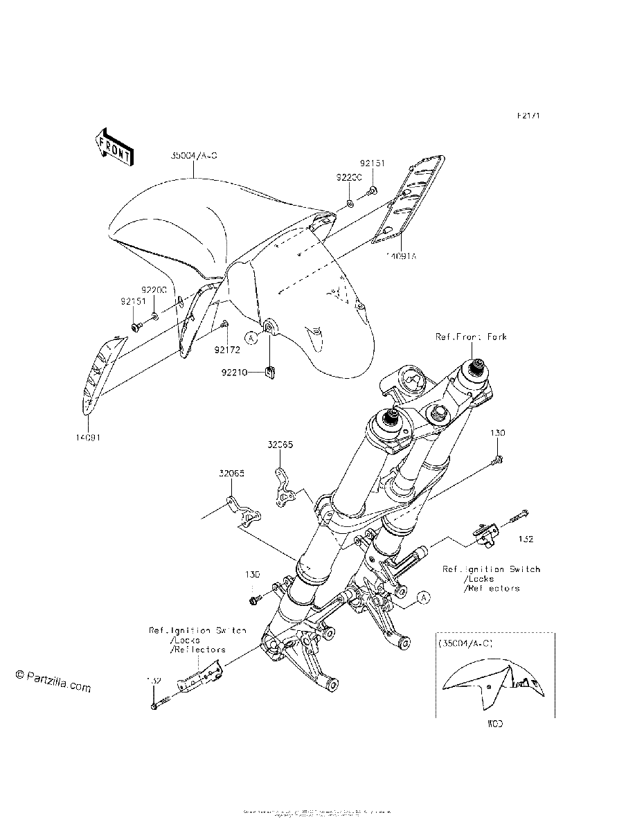 Diagrama de FRONT FENDER S