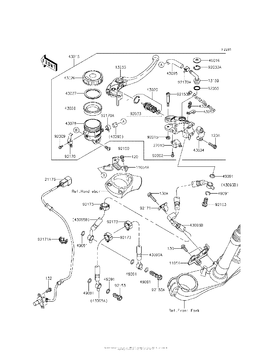 Diagrama de FRONT MASTER CYLINDER