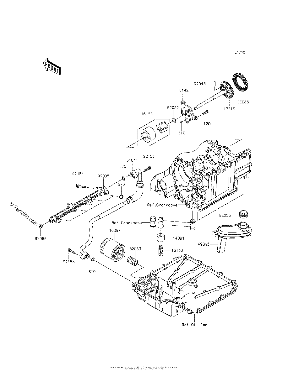 Diagrama de OIL PUMP OIL FILTER