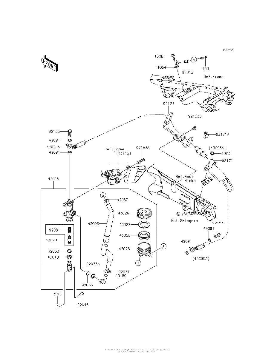 Diagrama de REAR MASTER CYLINDER