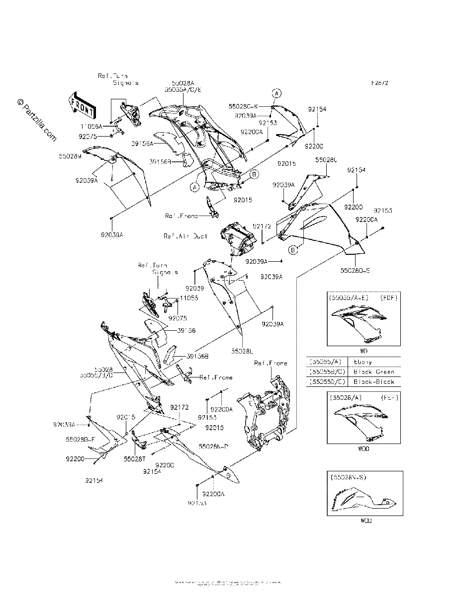 Diagrama de COWLING LOWERS FDF FEF