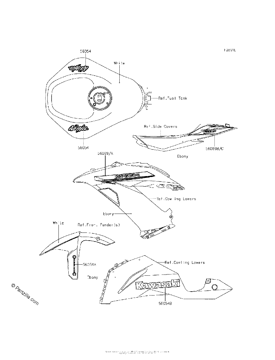 Diagrama de DECALS P F C WHITE FEF