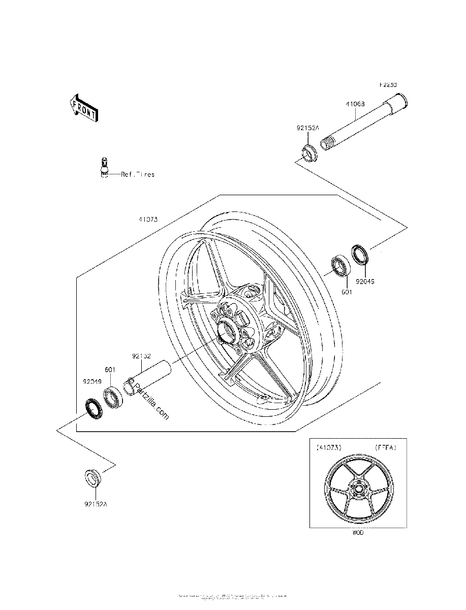 Diagrama de FRONT WHEEL