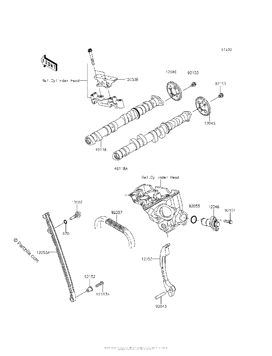 Diagrama de CAMSHAFT S TENSIONER