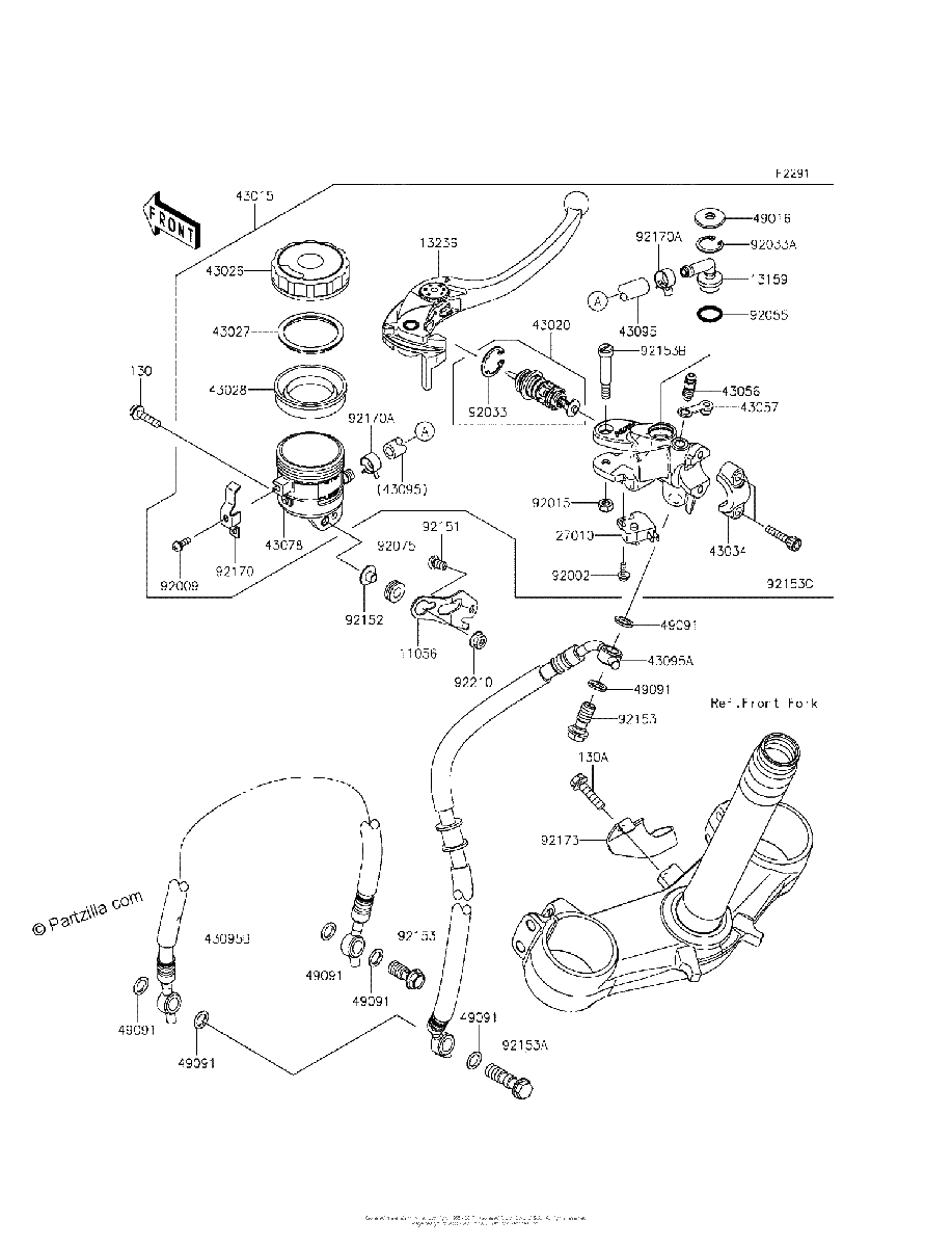 Diagrama de FRONT MASTER CYLINDER