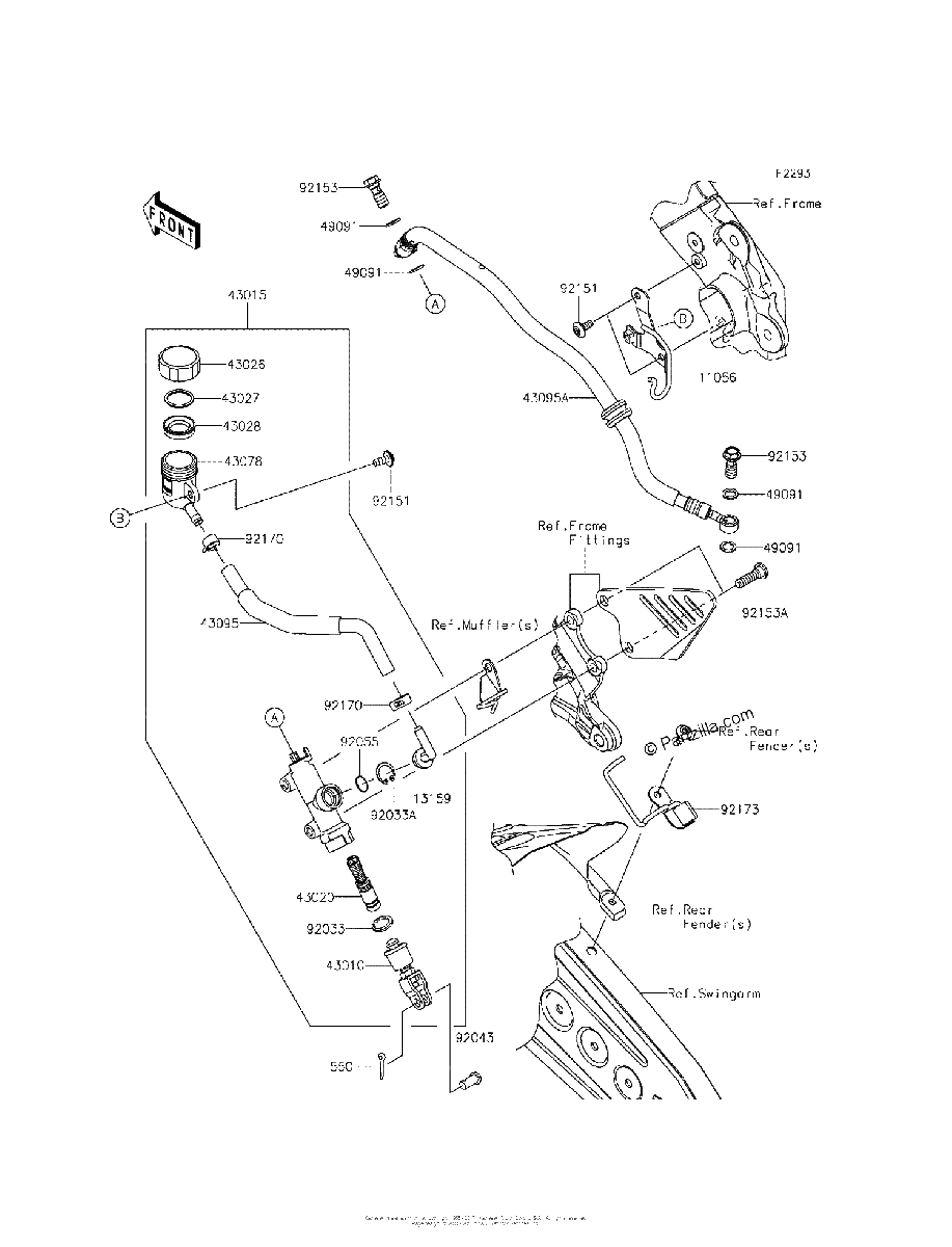 Diagrama de REAR MASTER CYLINDER
