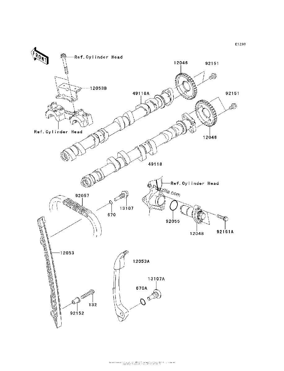 Diagrama de CAMSHAFT S TENSIONER