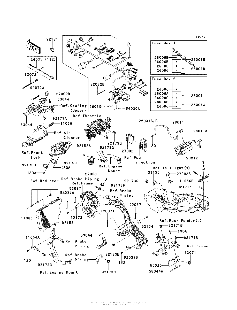 Diagrama de CHASSIS ELECTRICAL EQUIPMENT