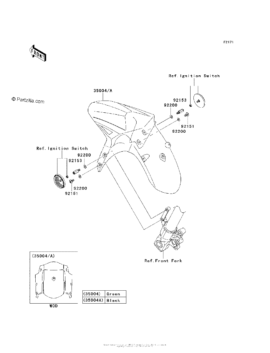 Diagrama de FRONT FENDER S