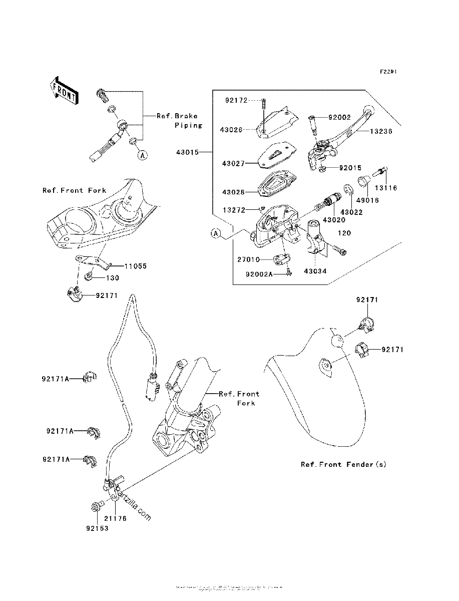 Diagrama de FRONT MASTER CYLINDER
