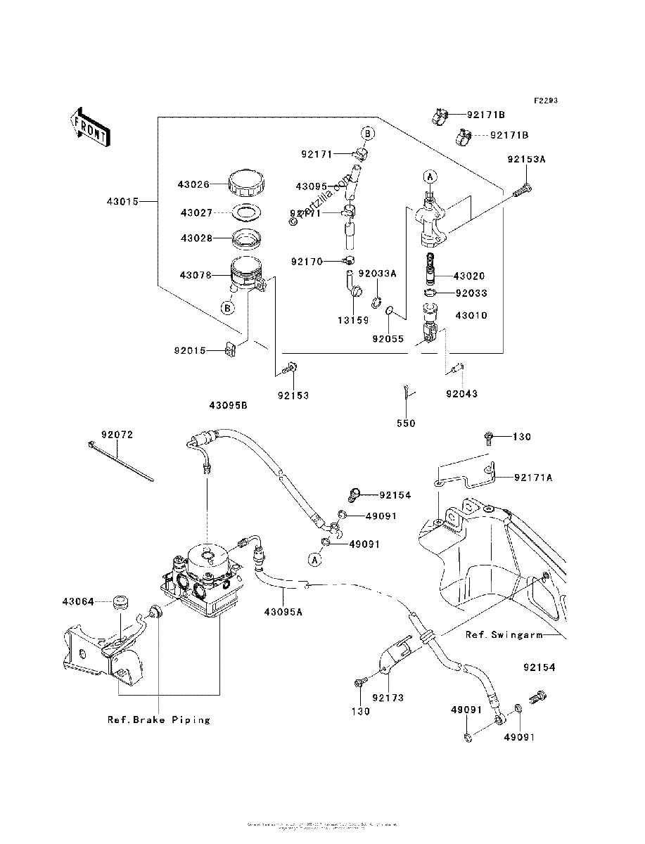 Diagrama de REAR MASTER CYLINDER