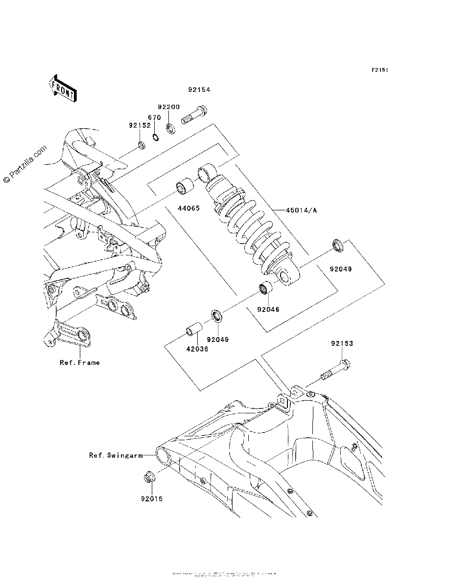 Diagrama de SUSPENSION SHOCK ABSORBER