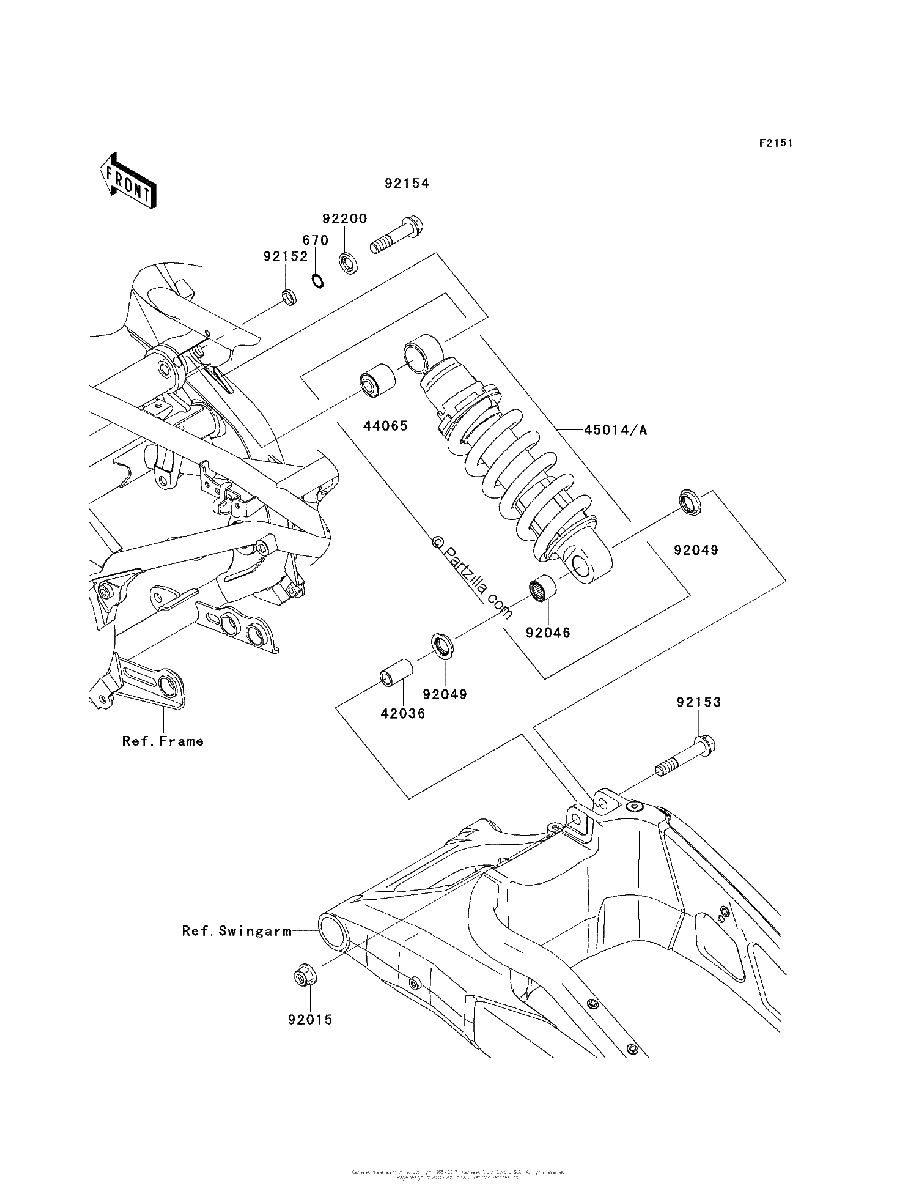 Diagrama de SUSPENSION SHOCK ABSORBER