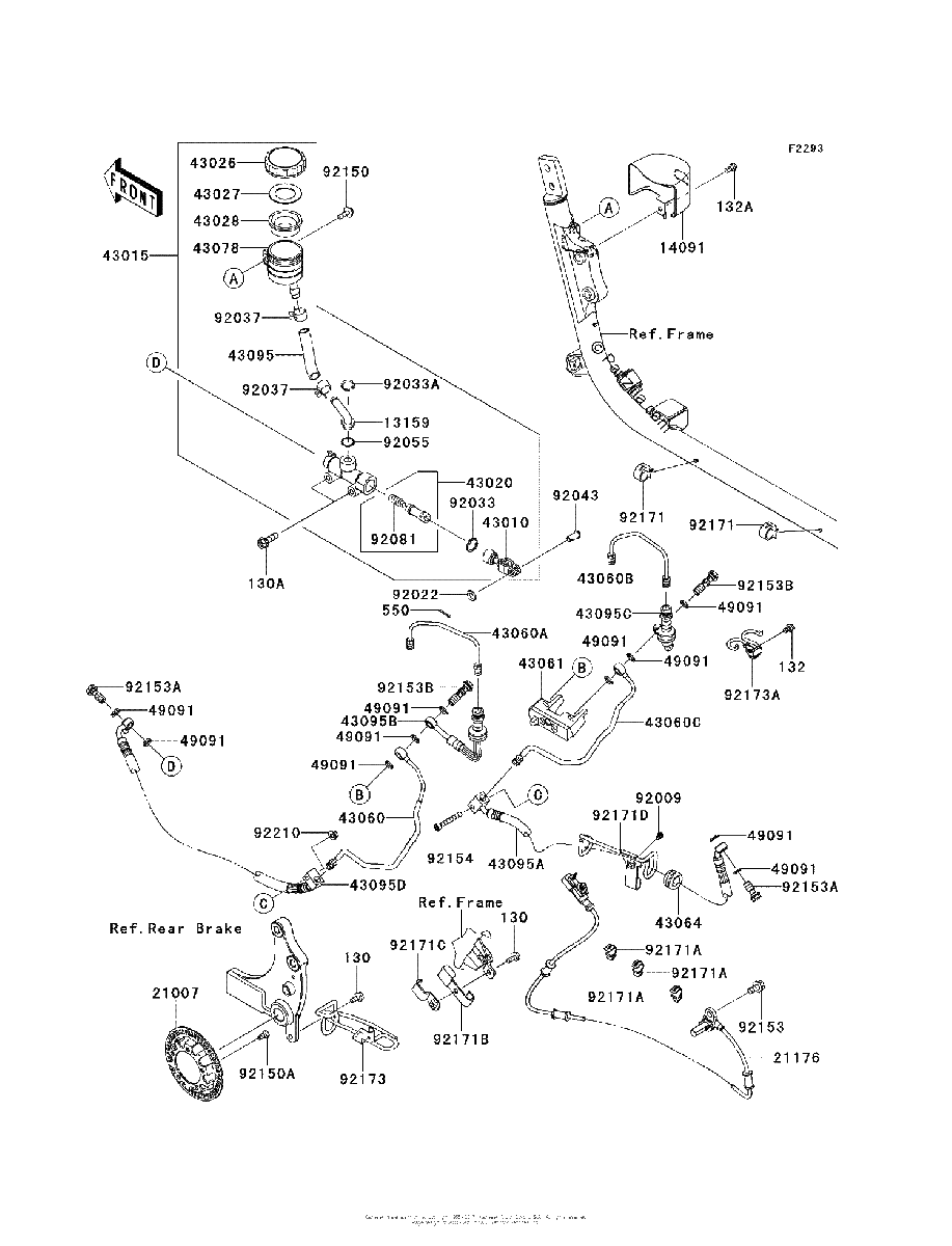 Diagrama de REAR MASTER CYLINDER