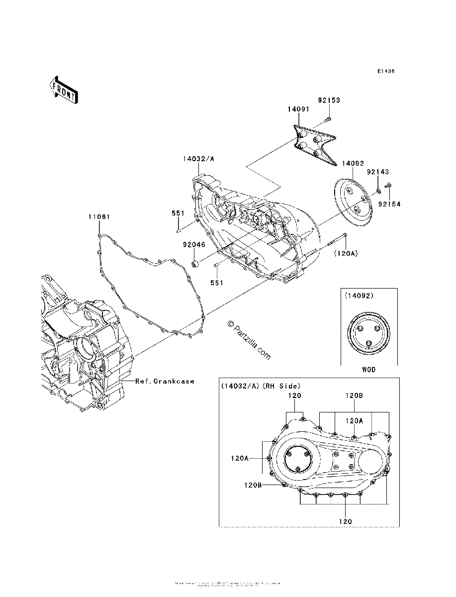 Diagrama de RIGHT ENGINE COVER S
