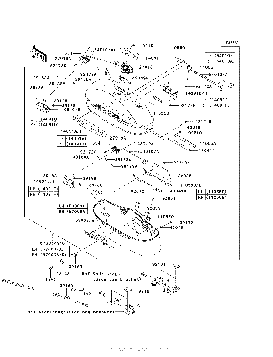 Diagrama de SADDLEBAGS SIDE BAG