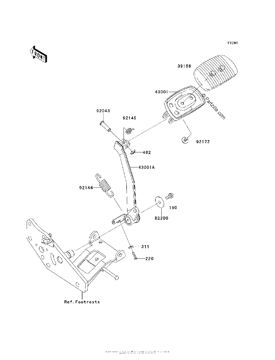 Diagrama de BRAKE PEDAL TORQUE LINK