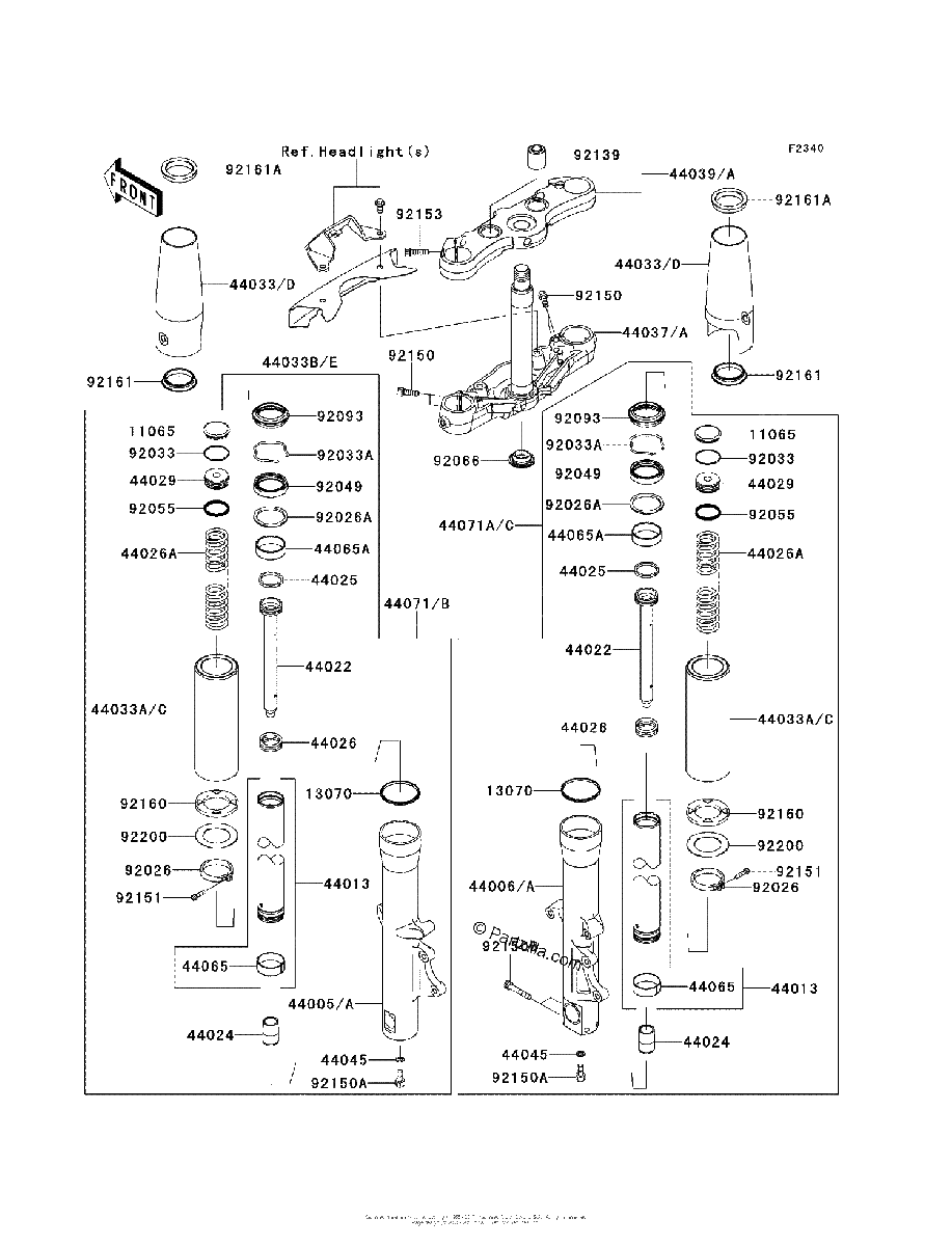 Diagrama de FRONT FORK
