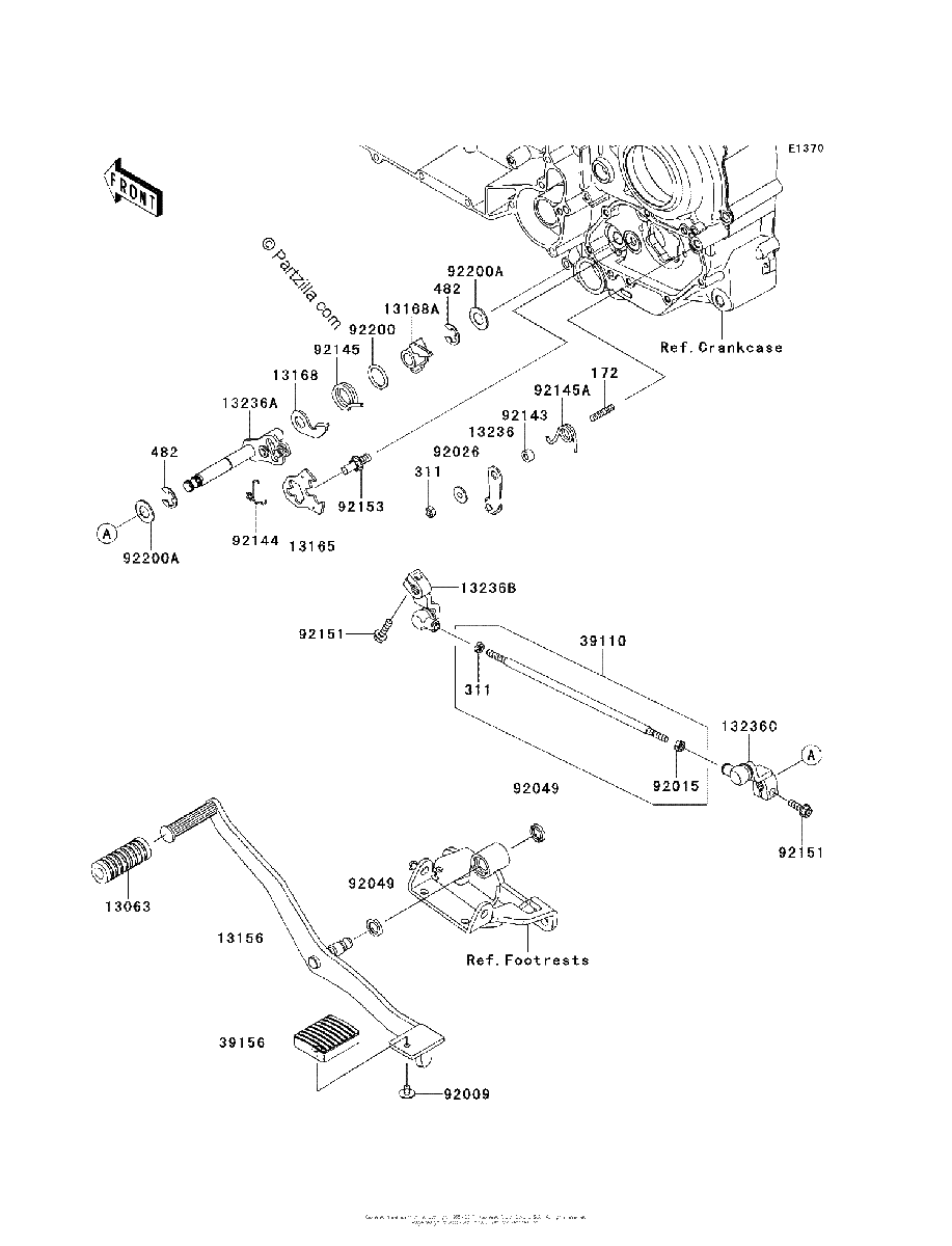 Diagrama de GEAR CHANGE MECHANISM