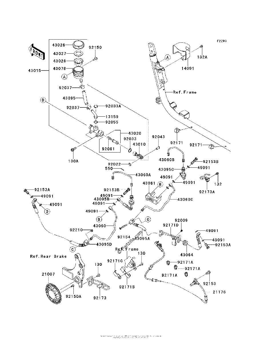 Diagrama de REAR MASTER CYLINDER