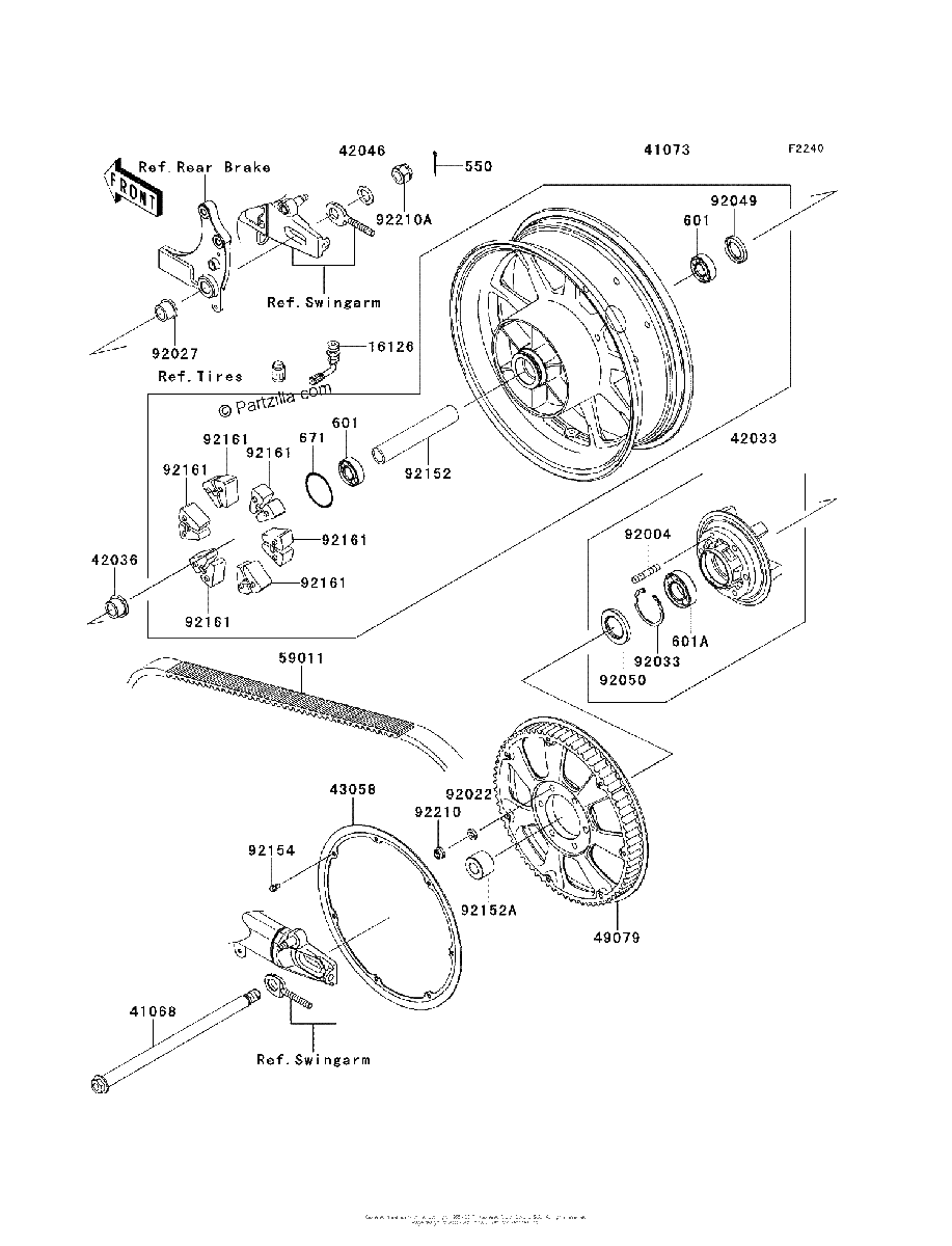 Diagrama de REAR WHEEL CHAIN