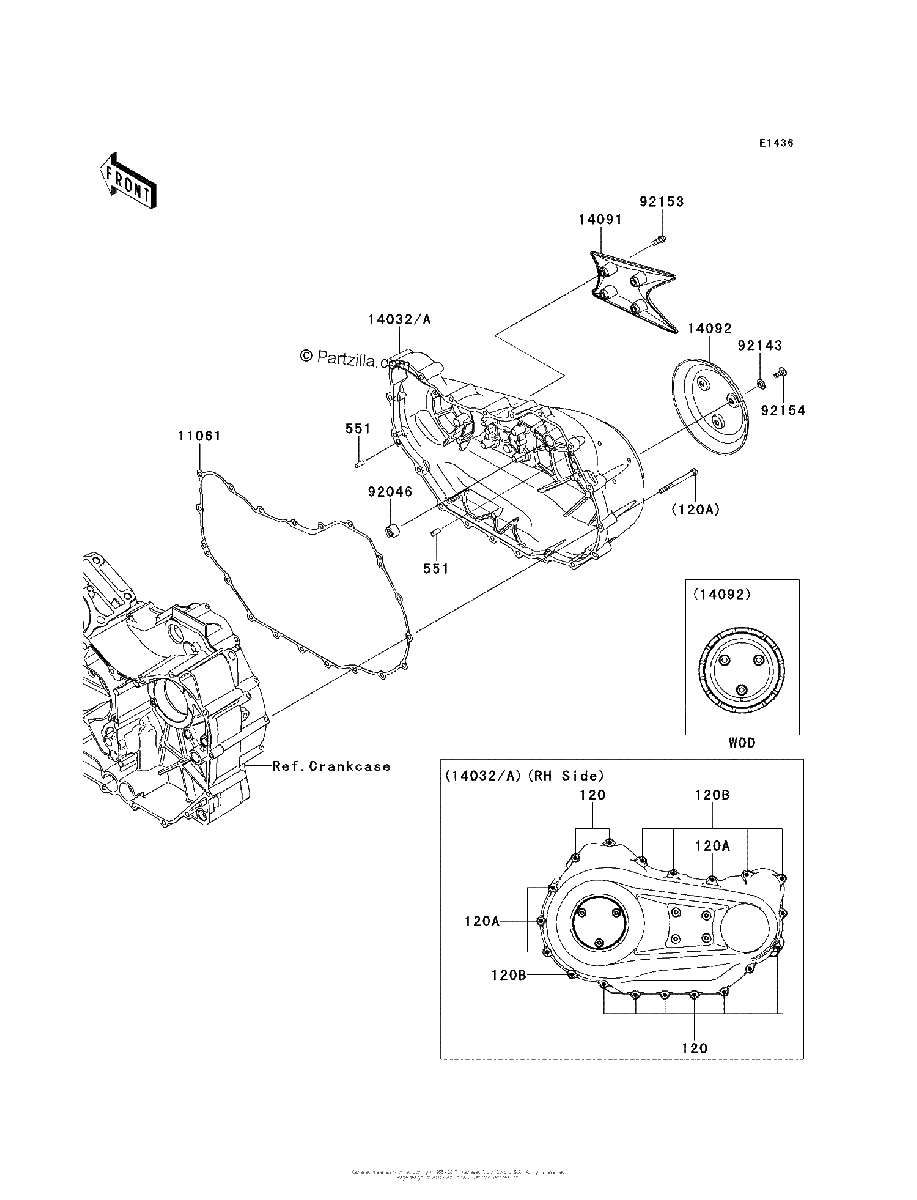 Diagrama de RIGHT ENGINE COVER S
