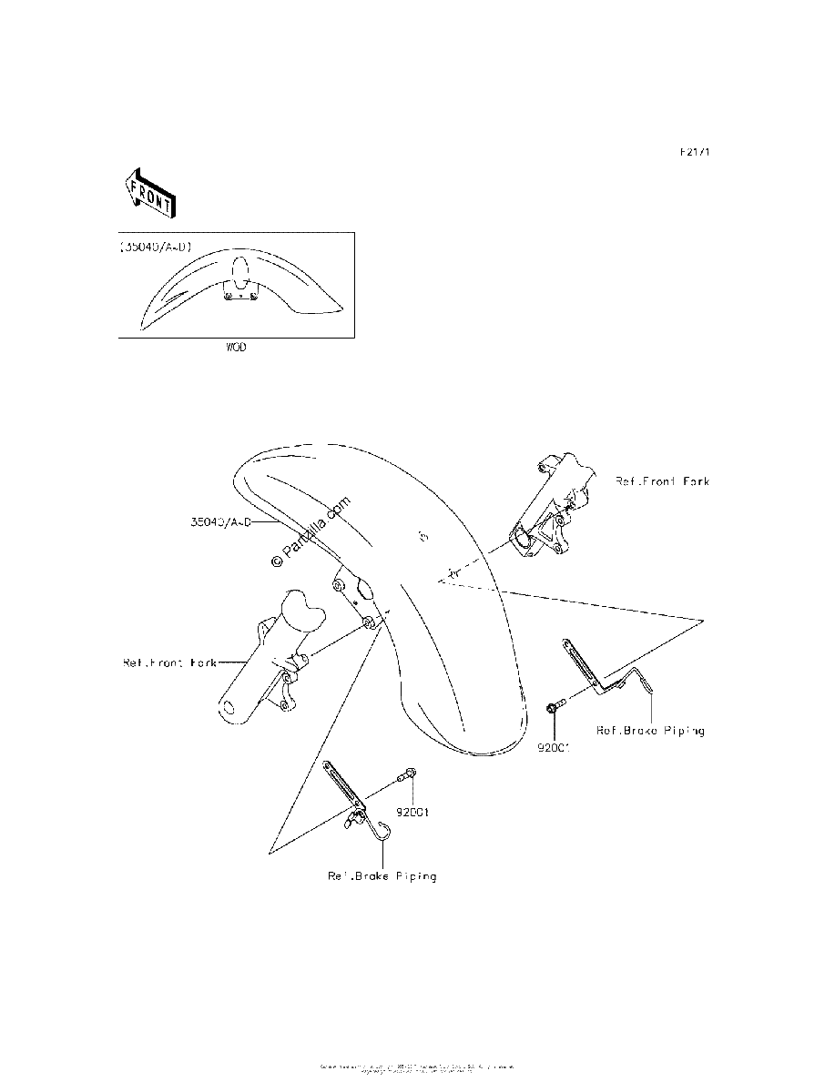 Diagrama de FRONT FENDER S