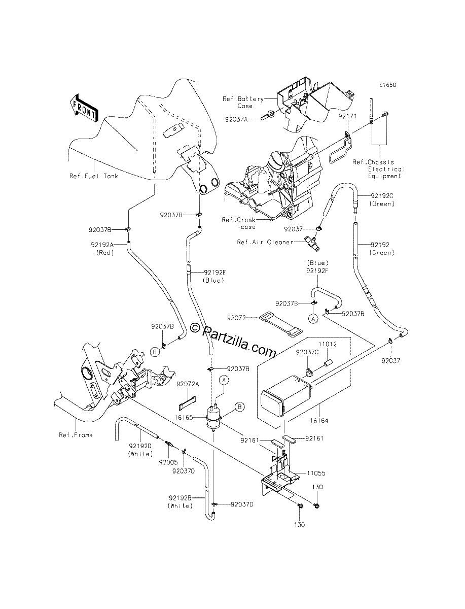 Diagrama de FUEL EVAPORATIVE SYSTEM KEF KFF