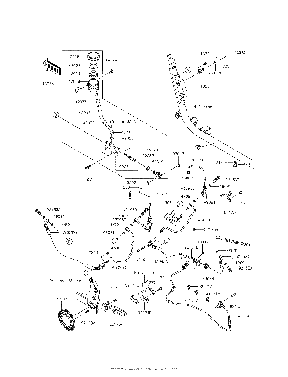 Diagrama de REAR MASTER CYLINDER