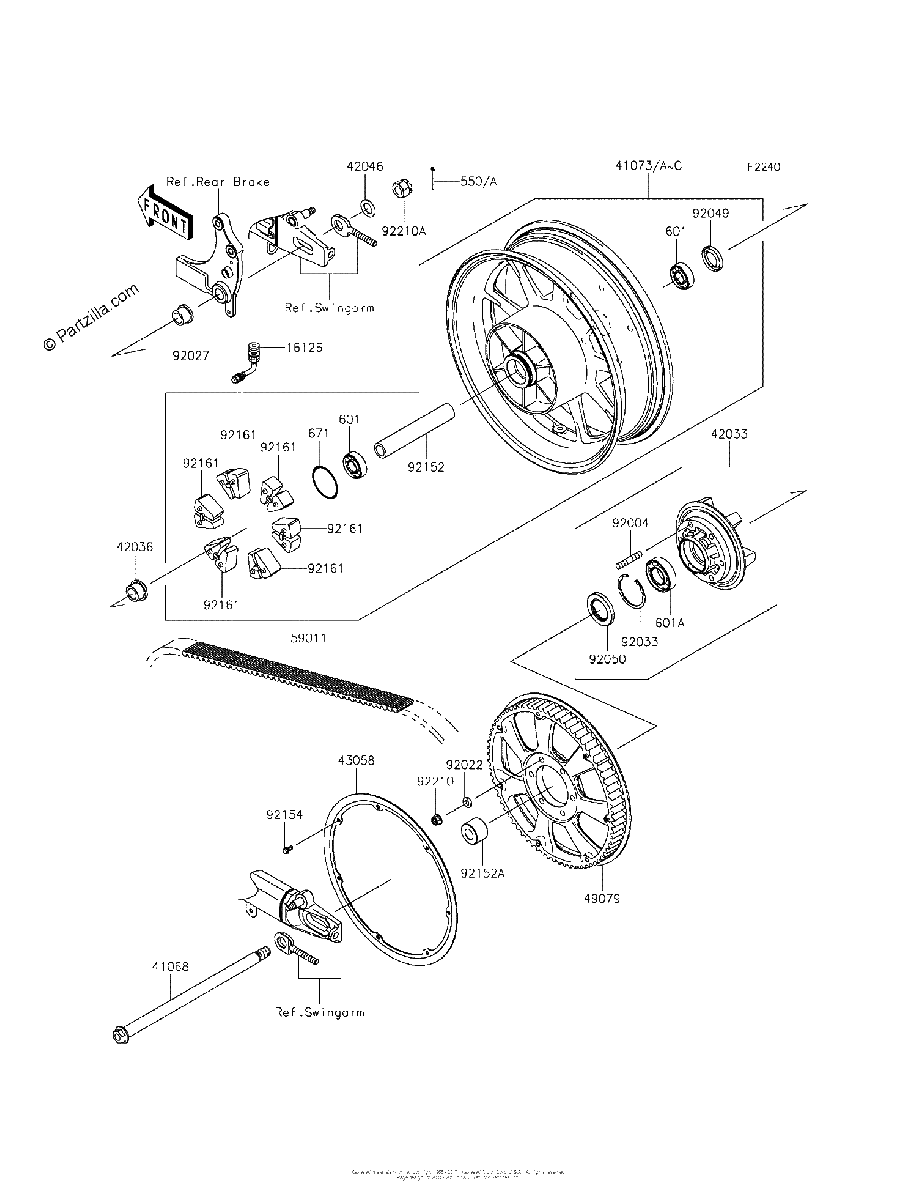 Diagrama de REAR WHEEL CHAIN