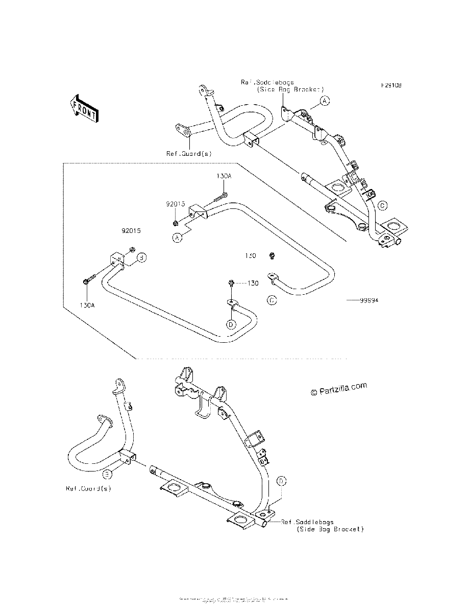 Diagrama de ACCESSORY SADDLEBAG RAILS