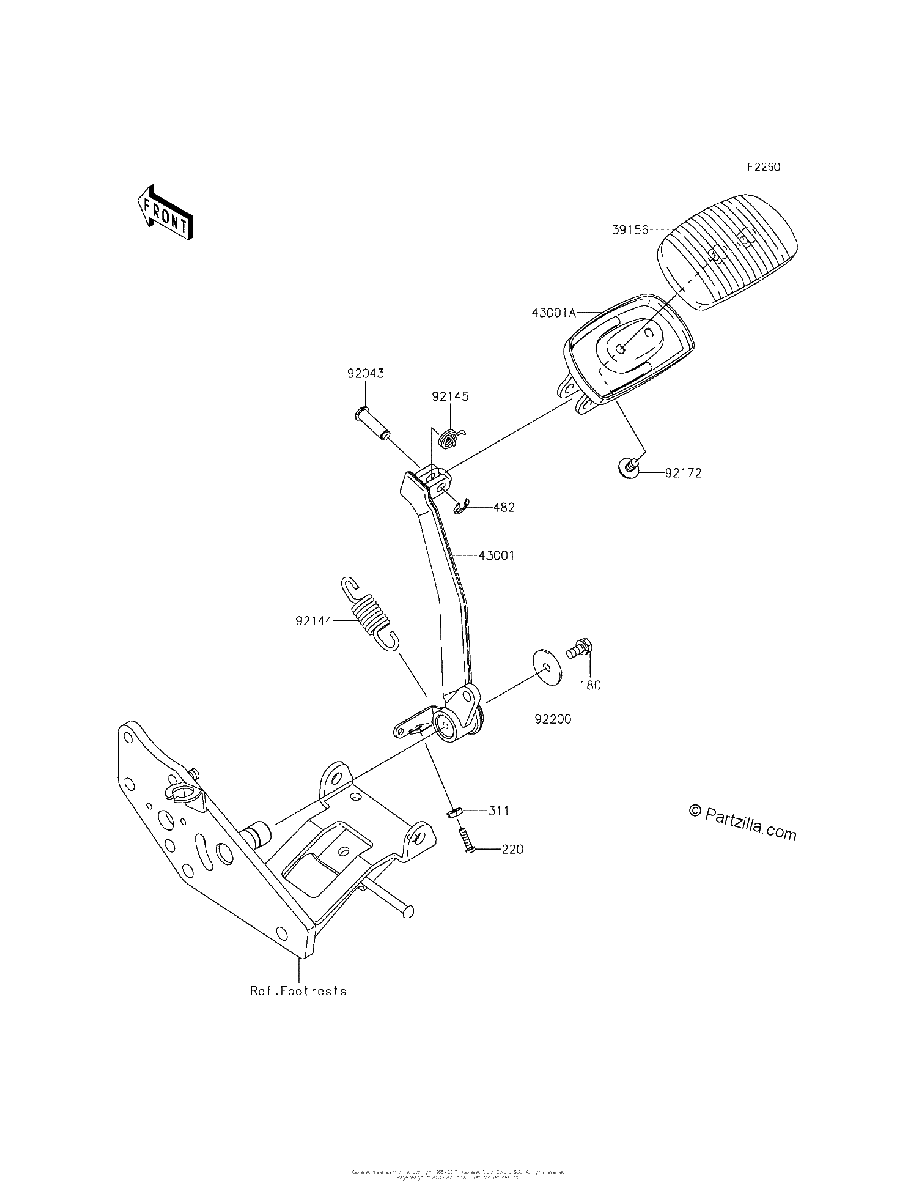 Diagrama de BRAKE PEDAL TORQUE LINK