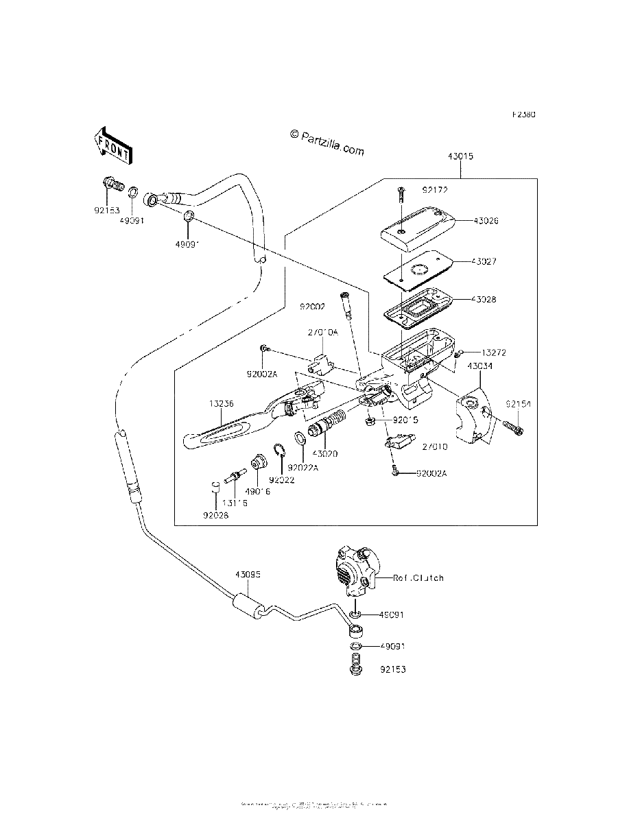 Diagrama de CLUTCH MASTER CYLINDER