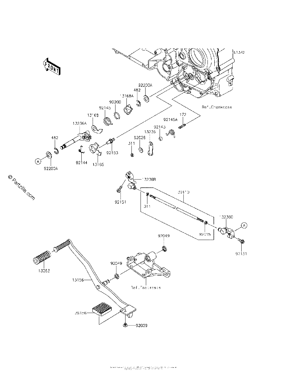 Diagrama de GEAR CHANGE MECHANISM