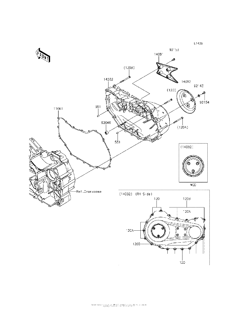 Diagrama de RIGHT ENGINE COVER S