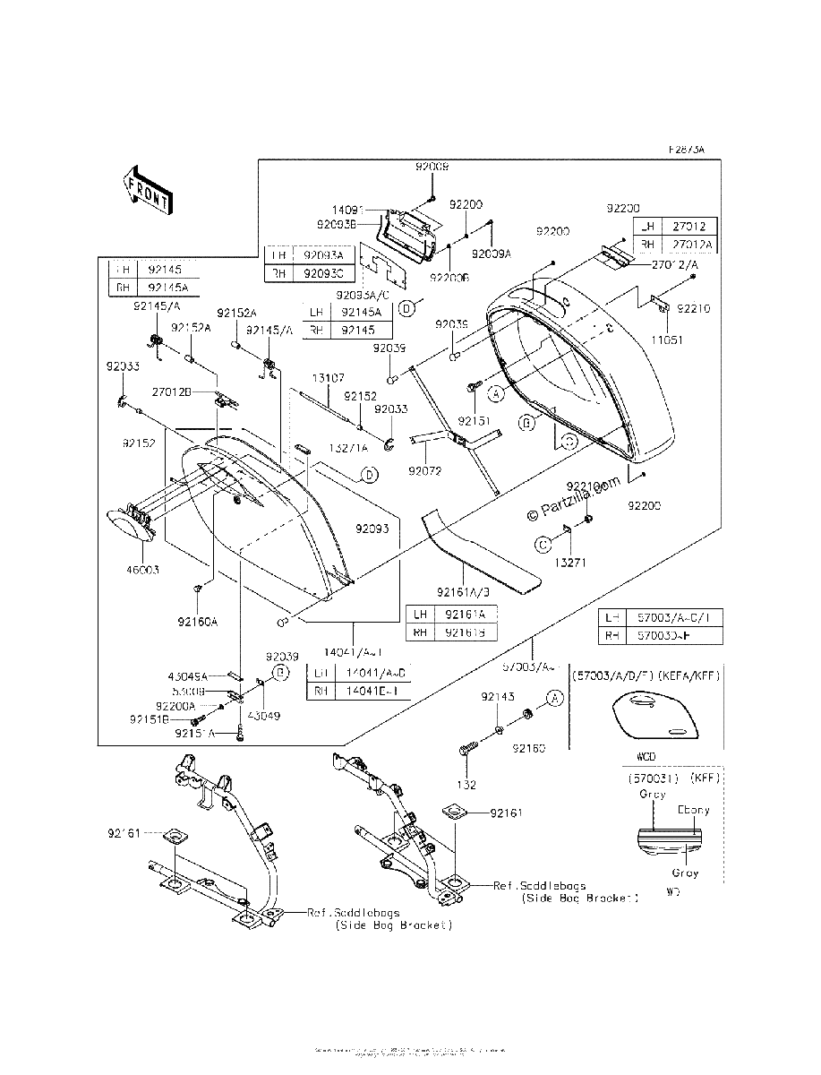 Diagrama de SADDLEBAGS SIDE BAG