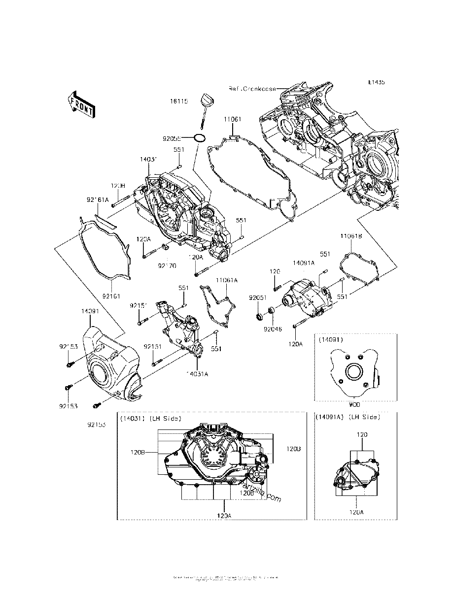 Diagrama de LEFT ENGINE COVER S