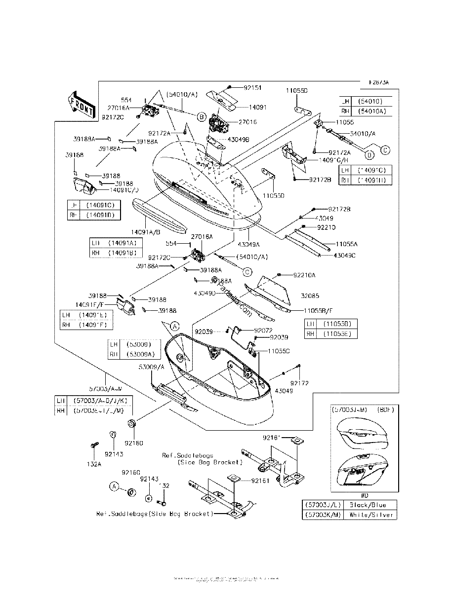 Diagrama de SADDLEBAGS SIDE BAG