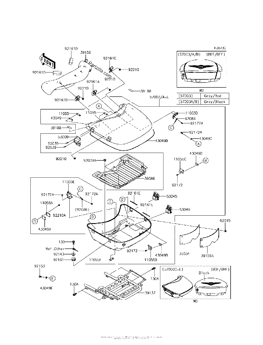Diagrama de SADDLEBAGS TRUNK BEF BHF
