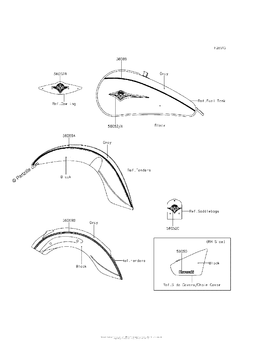 Diagrama de DECALS GRAY BLACK DEF
